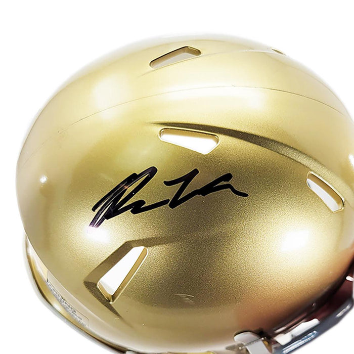 Brock Wright Signed Notre Dame Fighting Irish Speed Mini Football Helmet (JSA) - RSA