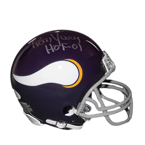 Ron Yary #73 Minnesota Vikings '01 Hall of Fame Mini Helmet (JSA) - RSA