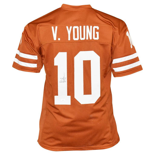 Vince Young Signed Texas College Orange Football Jersey (JSA) - RSA
