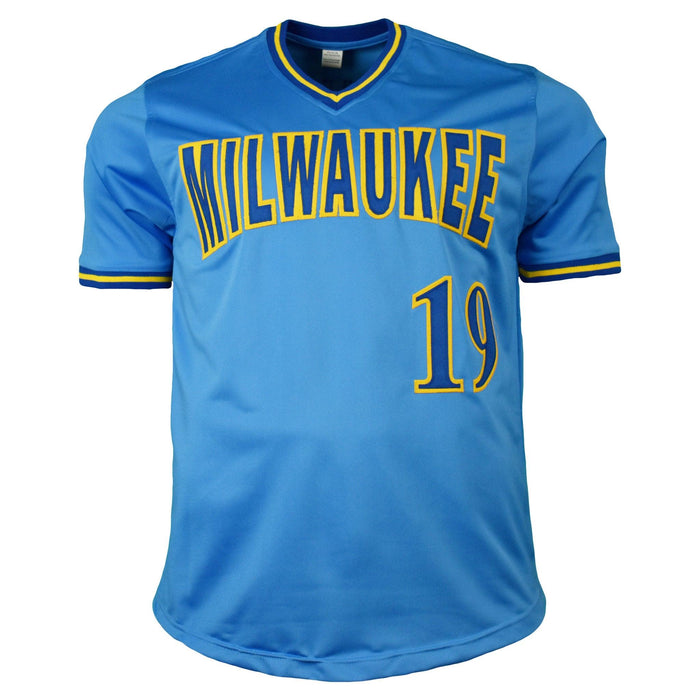 Robin Yount Signed Milwaukee Pro-Edition Blue Baseball Jersey (JSA) - RSA